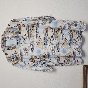 Campia Moda Mens Drapey Rayon Hawaiian Shirt, 1990s